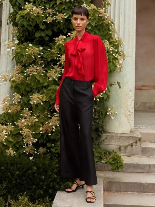 Lilysilk Bow Tie Silk Jasmine Blouse Women Blouses Shirts
