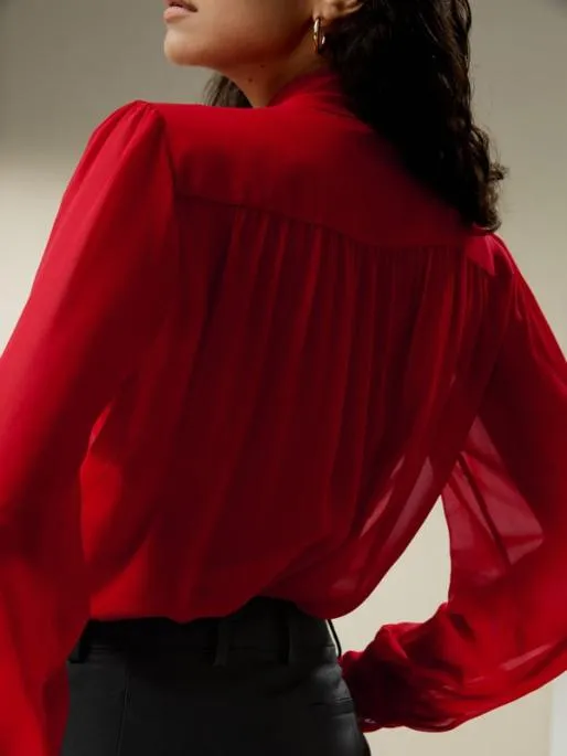 Lilysilk Bow Tie Silk Jasmine Blouse Women Blouses Shirts