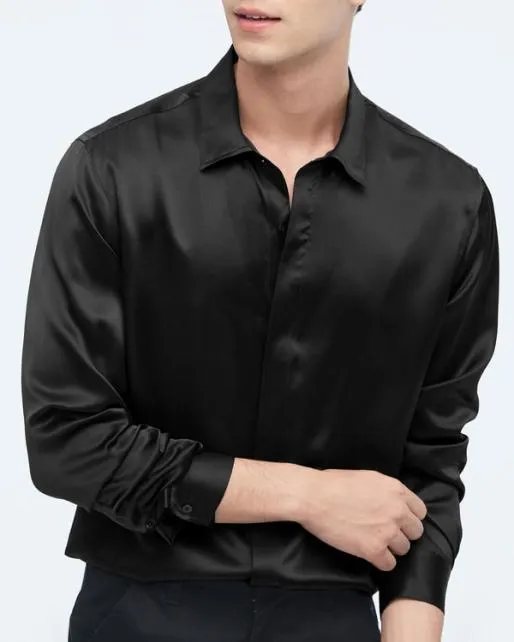 Lilysilk Classic Long Sleeve Silk Shirt For Men Men Shirts
