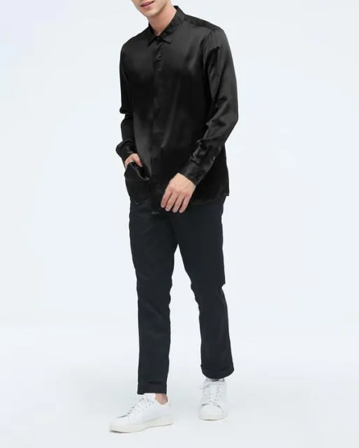 Lilysilk Classic Long Sleeve Silk Shirt For Men Men Shirts