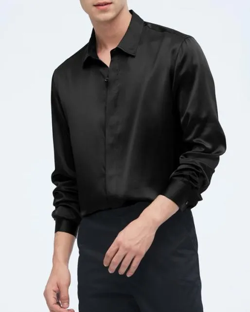 Lilysilk Classic Long Sleeve Silk Shirt For Men Men Shirts