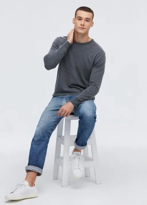 Lilysilk Crew Neck Cashmere Sweater For Men Men Sweaters