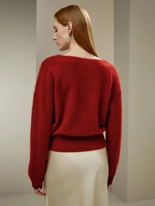 Lilysilk Cropped VNeck Cashmere Sweater Women Knitwear