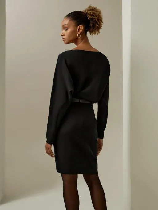 Lilysilk Elegant Long Sleeve Silk Mini Dress Women Jumpsuits Dresses