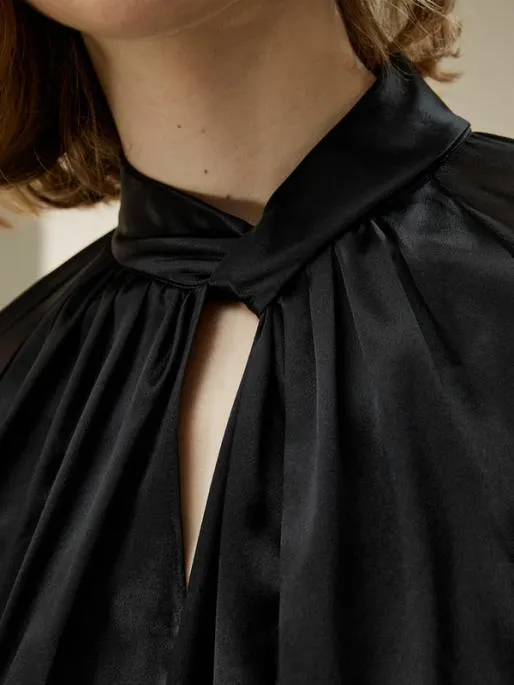 Lilysilk Evelyn Silk Blouse With SemiSheer Sleeves Women Blouses Shirts