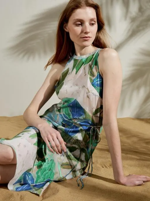 Lilysilk Floral Silk Midi Dress 8211 Elegant And Luxurious LilySilk Women Jumpsuits Dresses
