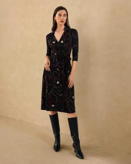Lilysilk Louisville Print Silk Shirt Dress Women Jumpsuits Dresses