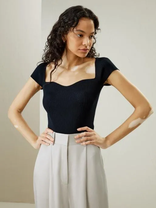 Lilysilk Machine Washable Silk Knit Top Tee Women Tops