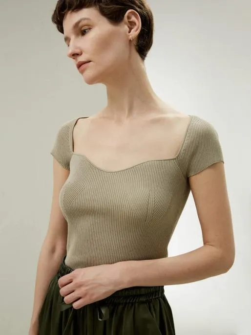 Lilysilk Machine Washable Silk Knit Top Tee Women Tops