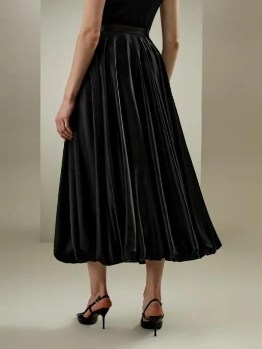 Lilysilk Maxi Bubble Umbrella Silk Skirt Women Bottoms