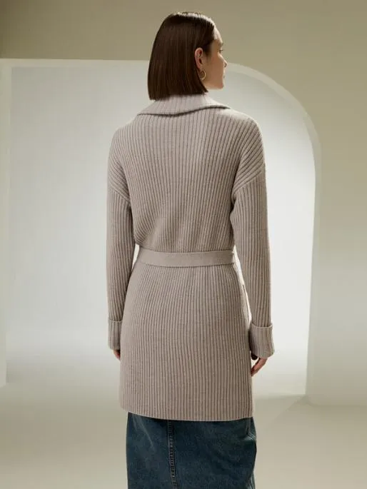 Lilysilk Merino Wool Shawl Collar Cardigan Women Jumpsuits Knitwear