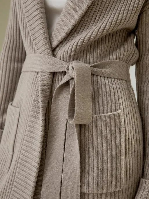 Lilysilk Merino Wool Shawl Collar Cardigan Women Jumpsuits Knitwear