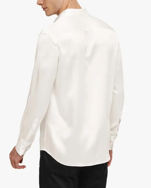 Lilysilk Mulberry Silk Basic Mens Shirt Men Shirts