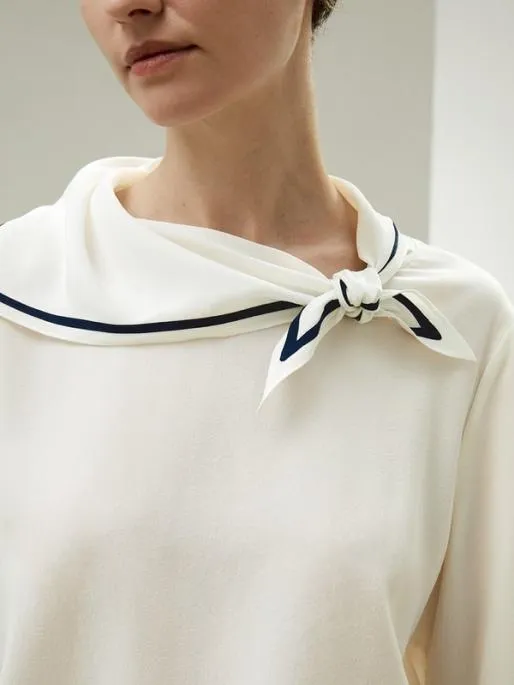 Lilysilk Nautical Collar Silk Shirt 8211 Classic Style For Women Women Blouses Shirts