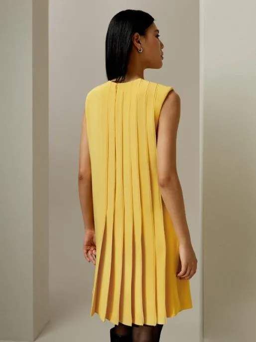 Lilysilk Sleeveless Accordion Pleated Silk Dress Women Jumpsuits Dresses