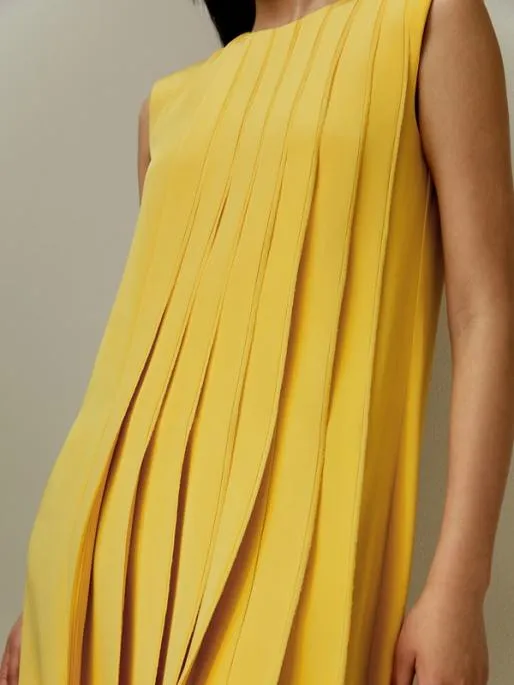 Lilysilk Sleeveless Accordion Pleated Silk Dress Women Jumpsuits Dresses