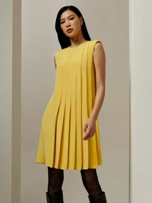 Lilysilk Sleeveless Accordion Pleated Silk Dress Women Jumpsuits Dresses