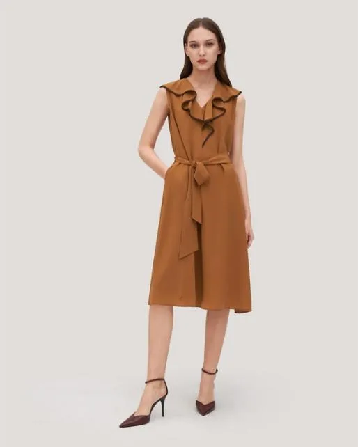 Lilysilk VNeck Sleeveless Silk Orchid Dress Women Jumpsuits Dresses
