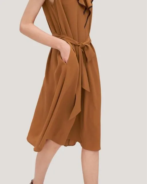 Lilysilk VNeck Sleeveless Silk Orchid Dress Women Jumpsuits Dresses