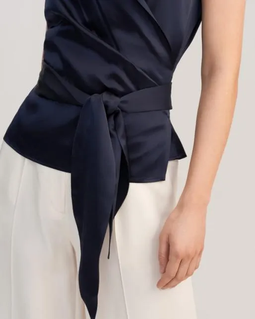 Lilysilk Women Elegant Silk Wrap Blouse Women Blouses Shirts