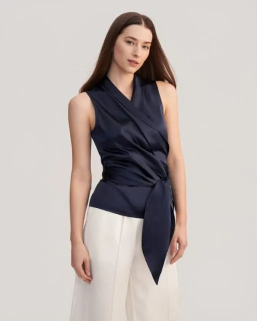 Lilysilk Women Elegant Silk Wrap Blouse Women Blouses Shirts