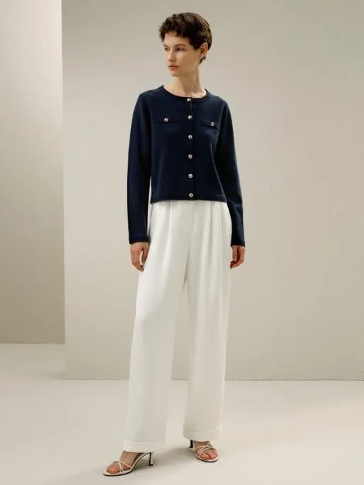 Lilysilk Womenx27s Wool ButtonFront Sweater Jacket Women Knitwear