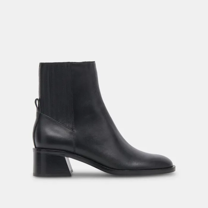 Linny H2O Wide Boots Black Leather Women Dolce Vita Boots and Booties