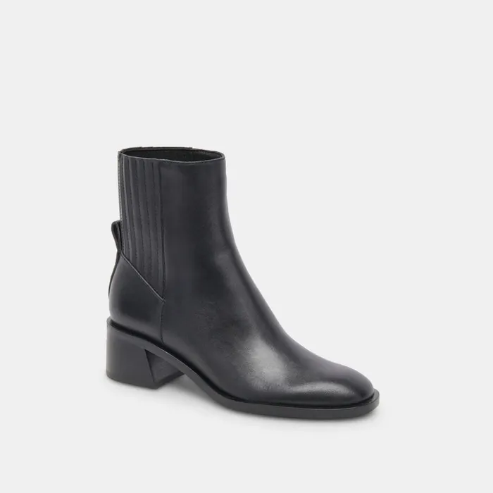 Linny H2O Wide Boots Black Leather Women Dolce Vita Boots and Booties