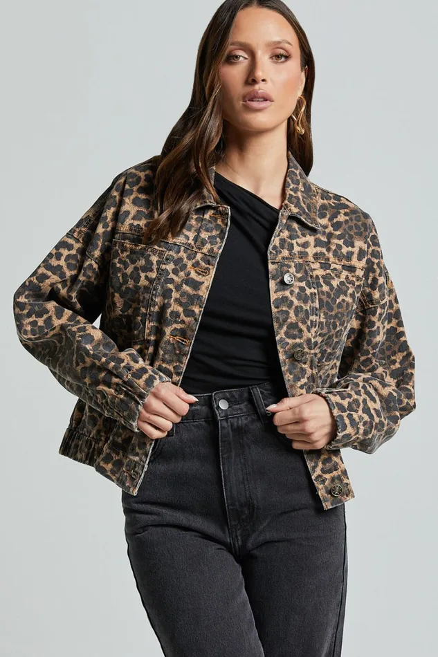 Lioness 8211 Carmela Jacket In Leopard Women Showpo Jackets and Coats