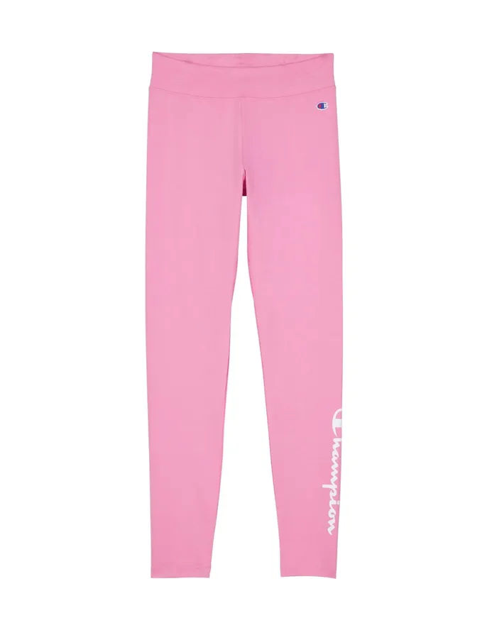 Little Girls039 Authentic Leggings Script Logo 165034 Spirited Pink Kids Champion Pants and Leggings