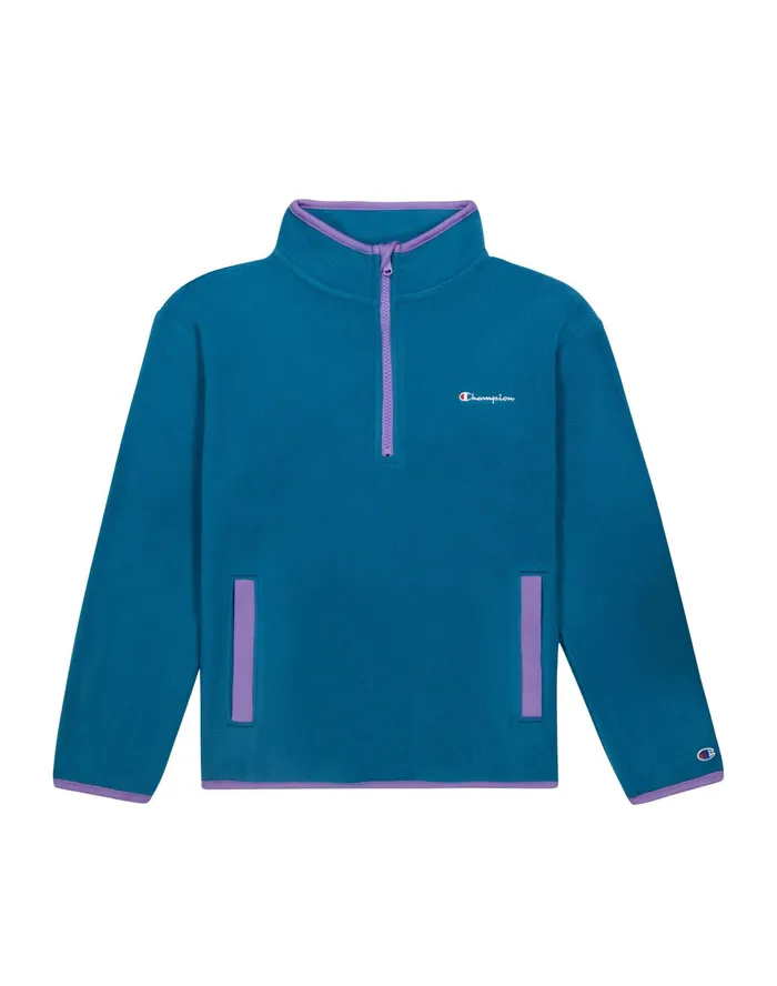 Little Girls Micro Fleece QuarterZip Jacket Script Logo Jade Ocean Kids Champion Hoodies and Sweatshirts Little Girls Micro Fleece QuarterZip Jacket Script Logo Jade Ocean Kids Champion Hoodies and Sweatshirts