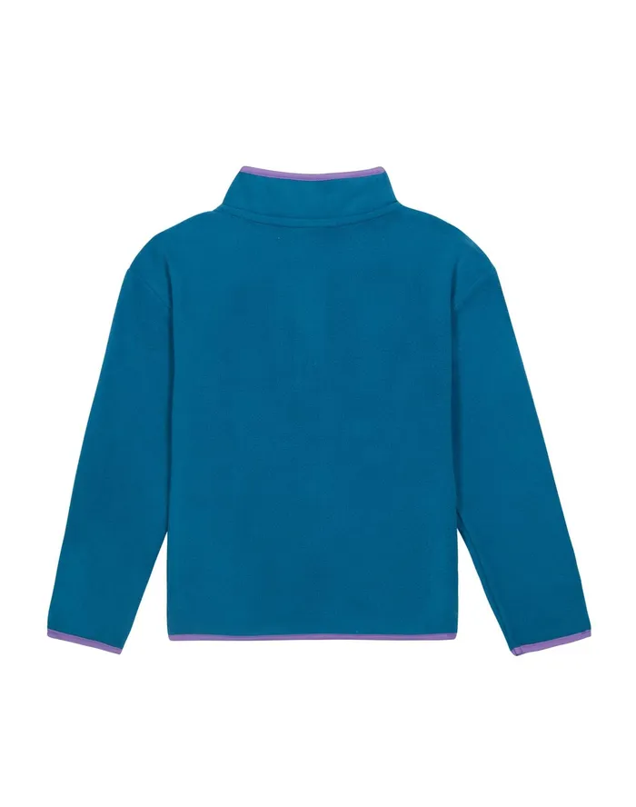 Little Girls Micro Fleece QuarterZip Jacket Script Logo Jade Ocean Kids Champion Hoodies and Sweatshirts