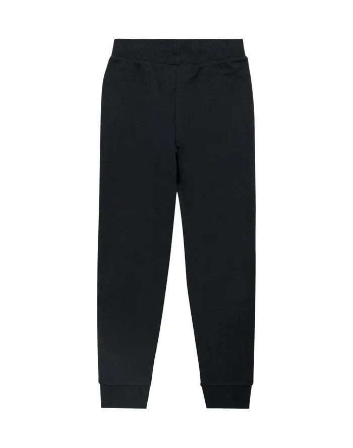 Little Girls Powerblend Joggers Glitter Script Logo Black Kids Champion Pants and Leggings