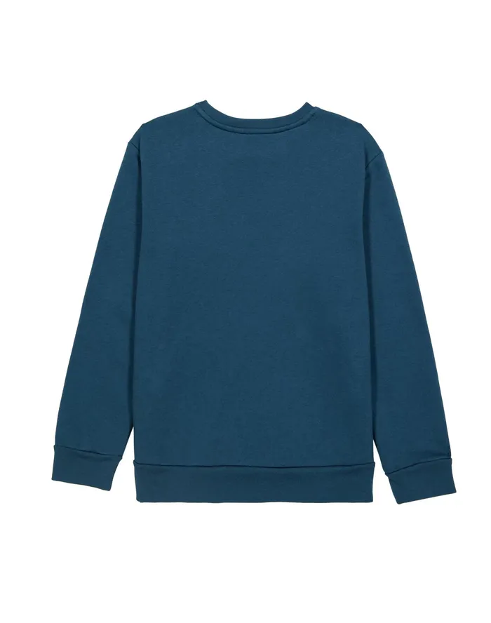 Little Kids039 Powerblend Crew Sweatshirt Classic Script Metallic Teal Kids Champion Hoodies and Sweatshirts