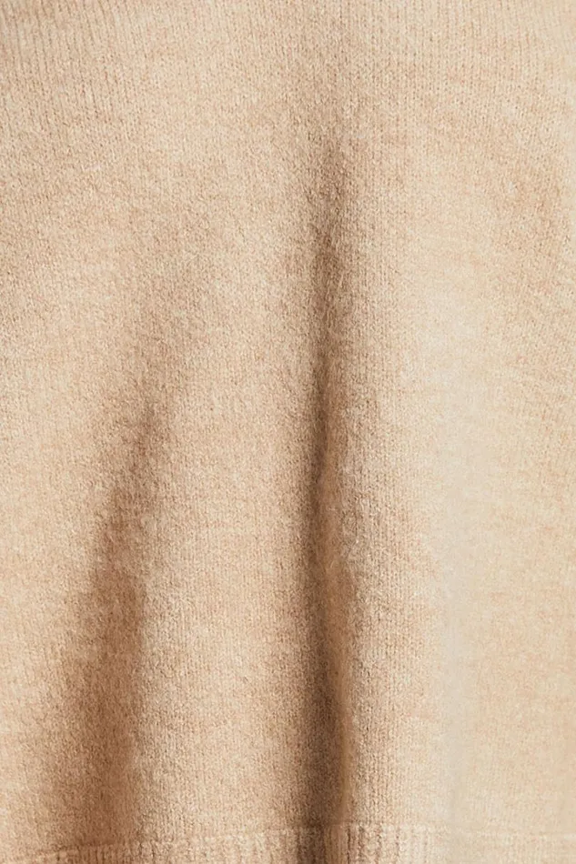 Livia Jumper 8211 Knitted V Neck Collared Jumper In Beige Marl Women Showpo Sweaters and Cardigans