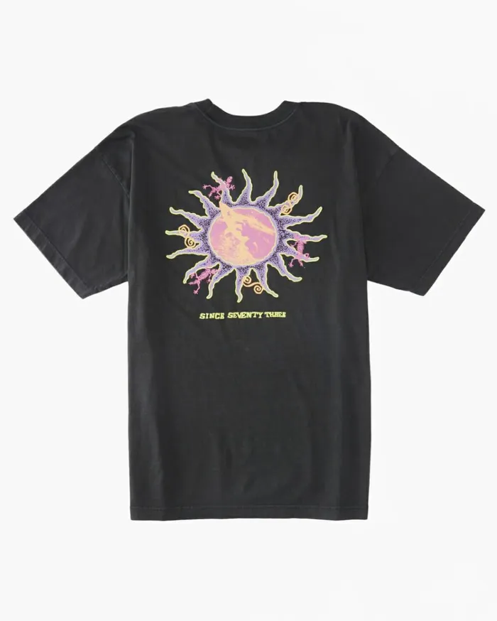 Lizards TShirt Washed Black Men Billabong TShirts