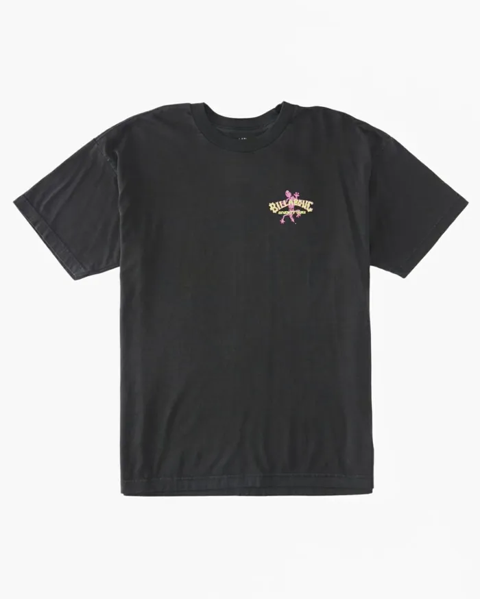 Lizards TShirt Washed Black Men Billabong TShirts