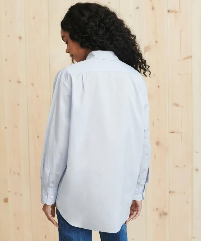 LongSleeve Tops Women Jenni Kayne Boyfriend Shirt French Blue