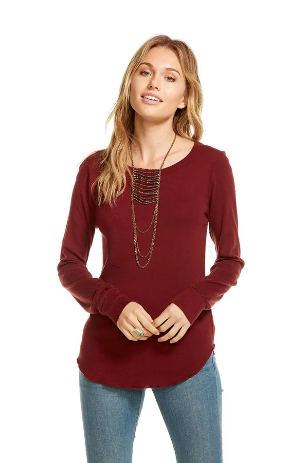 Loungewear BABY RIB LS SHIRTTAIL LAYERING TEE 8211 Chaser Brand Womens