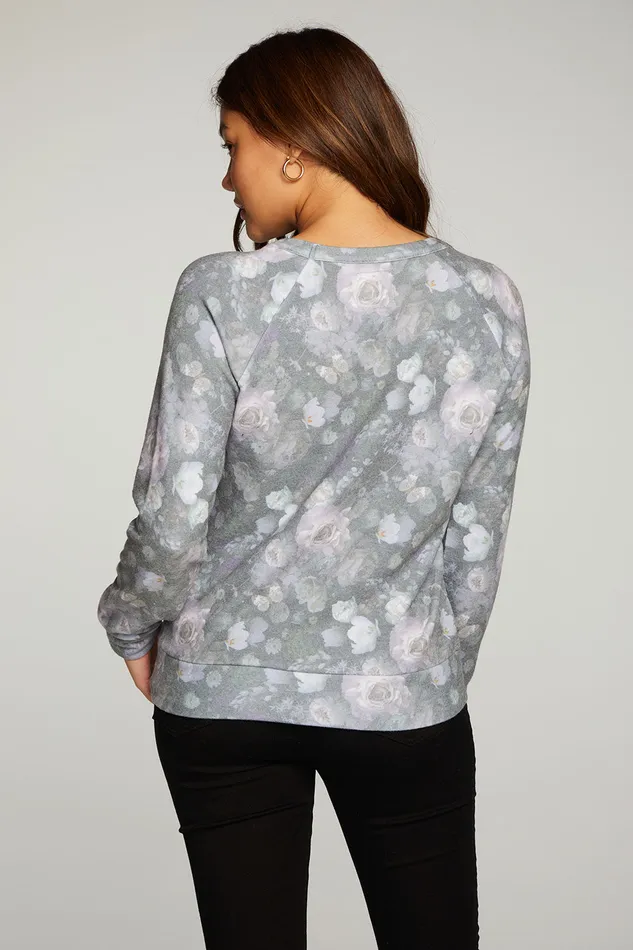 Loungewear Womens rPET Bliss Knit Long Sleeve Raglan Pullover Chaser Brand