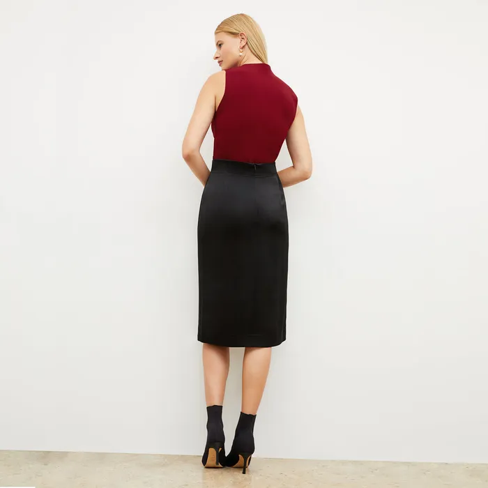M M LaFleur Skirts Women The Penny Skirt 8211 Everyday Satin Black