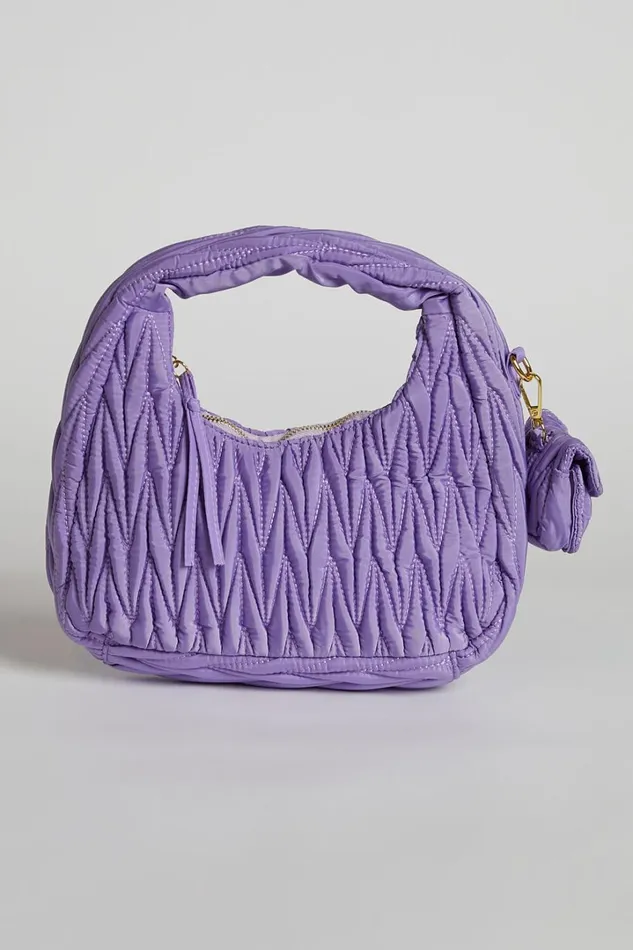 Madrid Quilted Shoulder Bag In Purple Women Showpo Bags