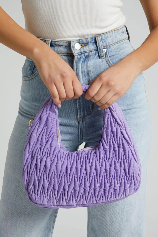 Madrid Quilted Shoulder Bag In Purple Women Showpo Bags