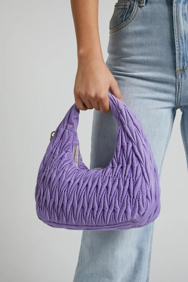 Madrid Quilted Shoulder Bag In Purple Women Showpo Bags