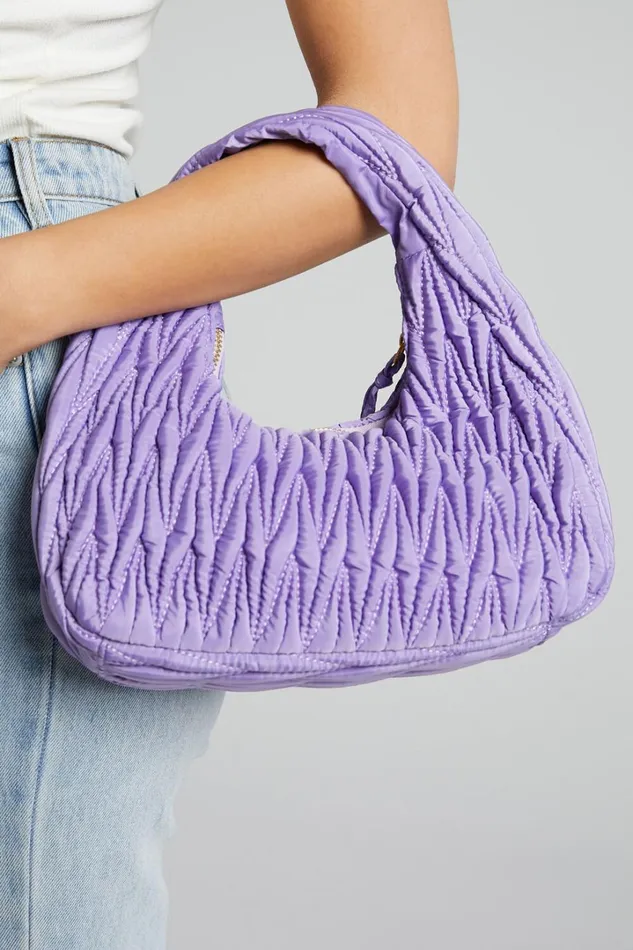 Madrid Quilted Shoulder Bag In Purple Women Showpo Bags