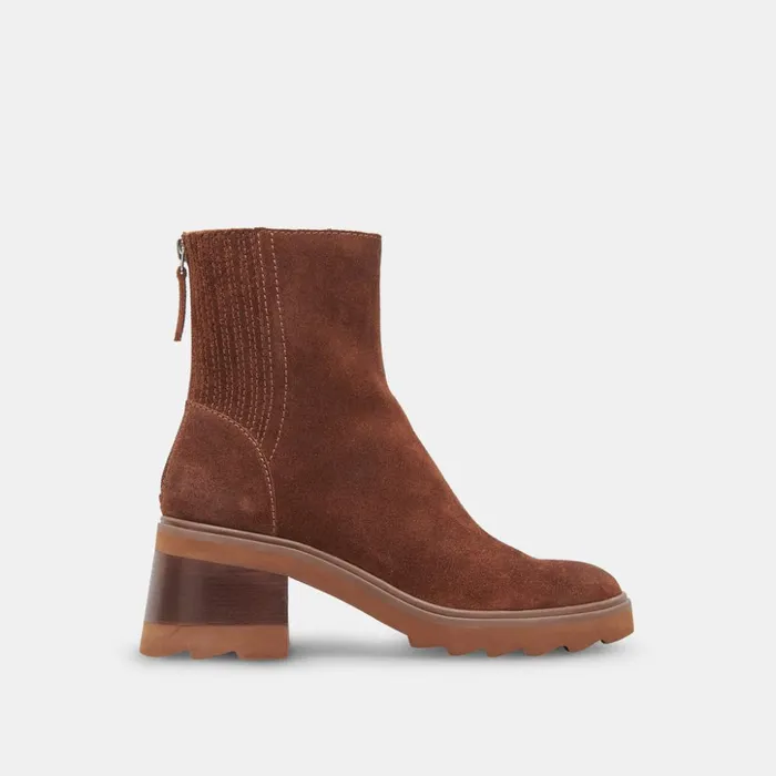Martey H2O Wide Boots Cocoa Suede Women Dolce Vita Boots and Booties