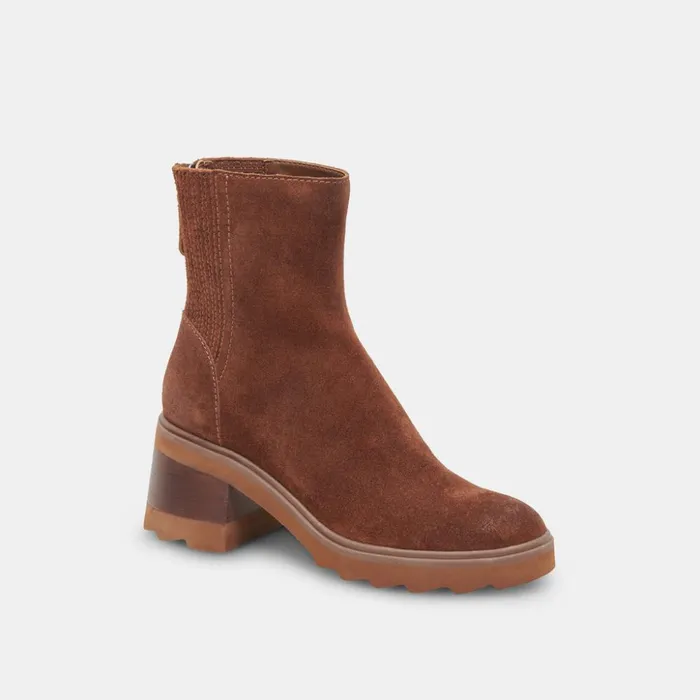 Martey H2O Wide Boots Cocoa Suede Women Dolce Vita Boots and Booties