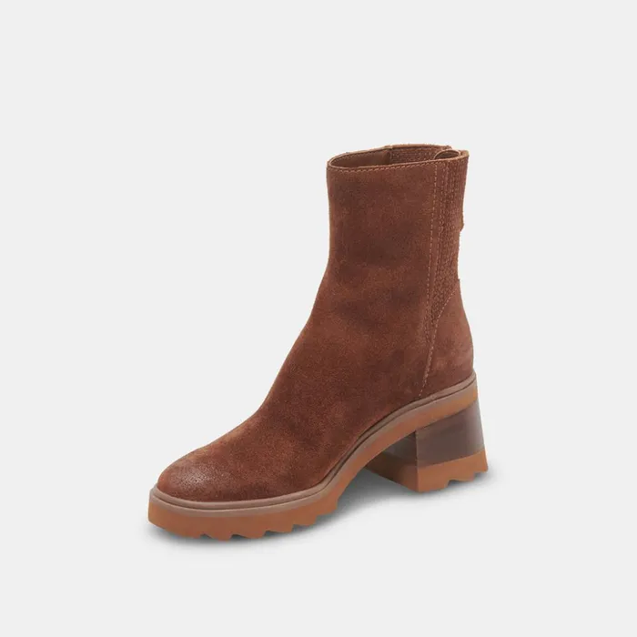 Martey H2O Wide Boots Cocoa Suede Women Dolce Vita Boots and Booties