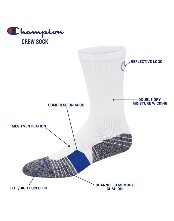 Men039S Crew Socks 3Pairs Black Assorted Men Champion Socks