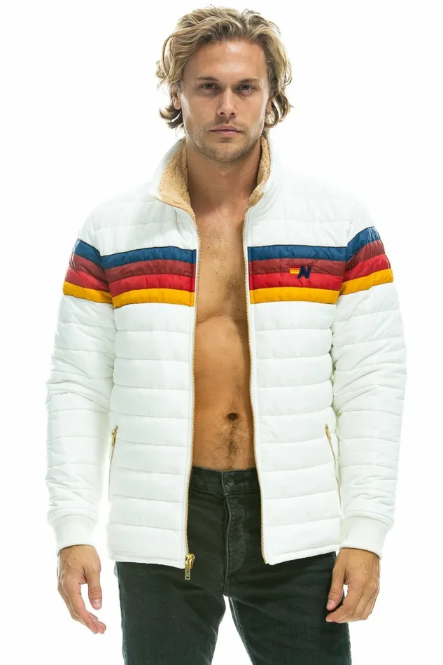 Men 4 STRIPE JACKET 8211 WHITE Aviator Nation Outerwear Men 4 STRIPE JACKET 8211 WHITE Aviator Nation Outerwear